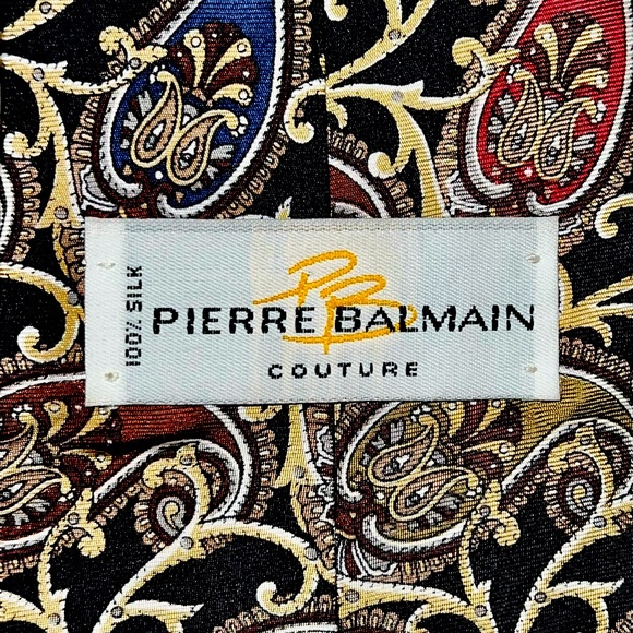 PIERRE BALMAIN COUTURE SILK TIE - Picture 4 of 5